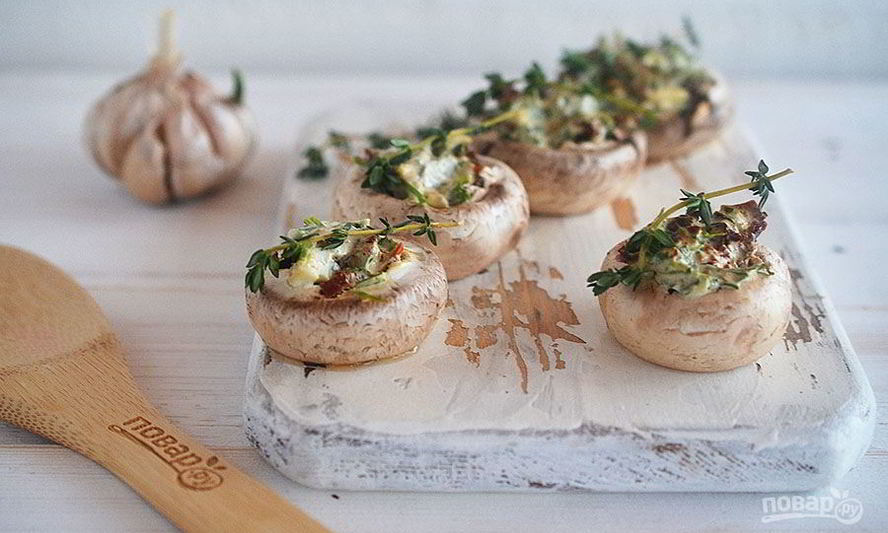 Рецепт вегетарианские фаршированные грибочки