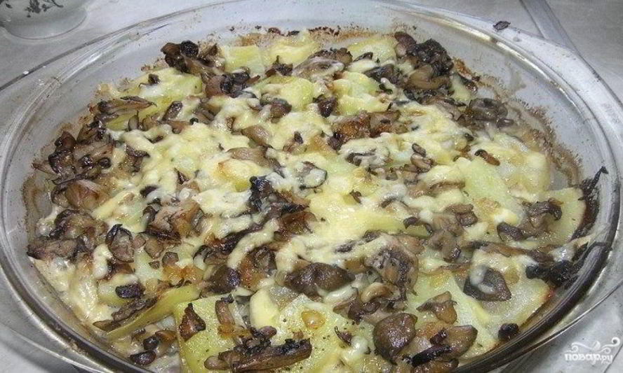 Рецепт вешенки с картошкой в духовке