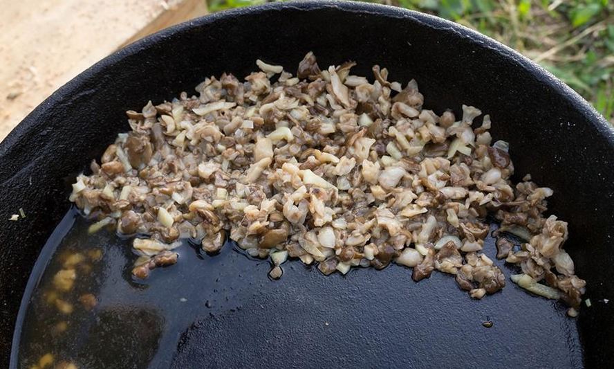 Рецепт жаренные строчки на сковороде