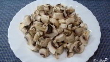 жареные грибы с баклажанами