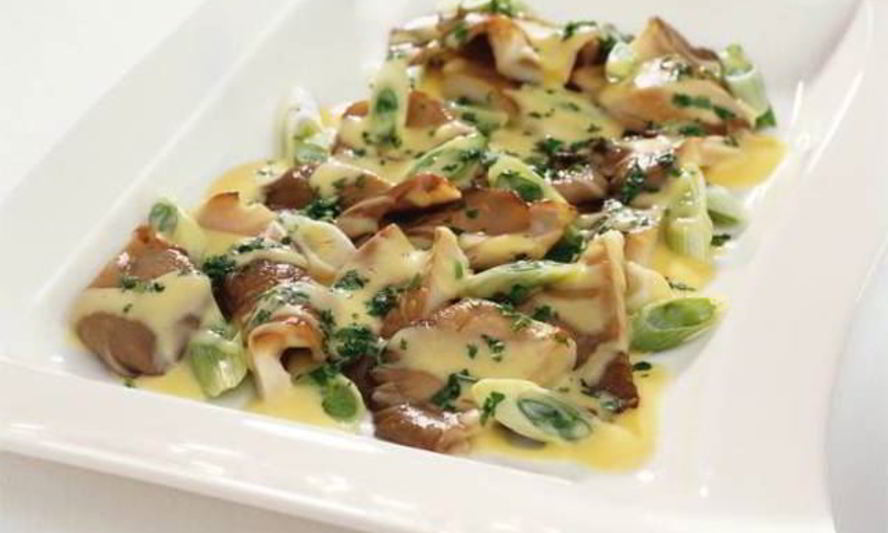 Рецепт жареные вешенки с зеленым луком