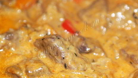 гуляш из говяжьей печени