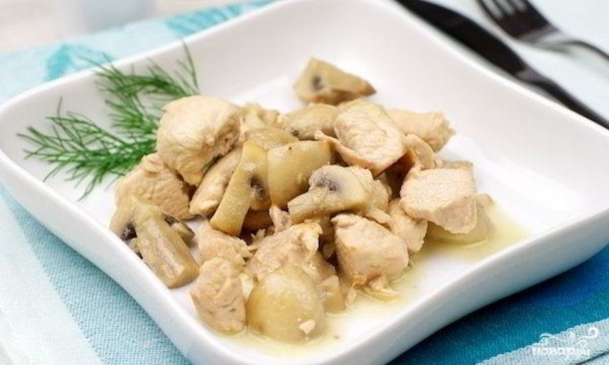 Рецепт гуляш из индейки с грибами