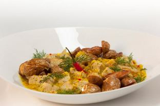 Гуляш из индейки в кукурузном соусе