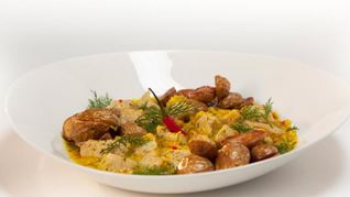 Гуляш из индейки в кукурузном соусе