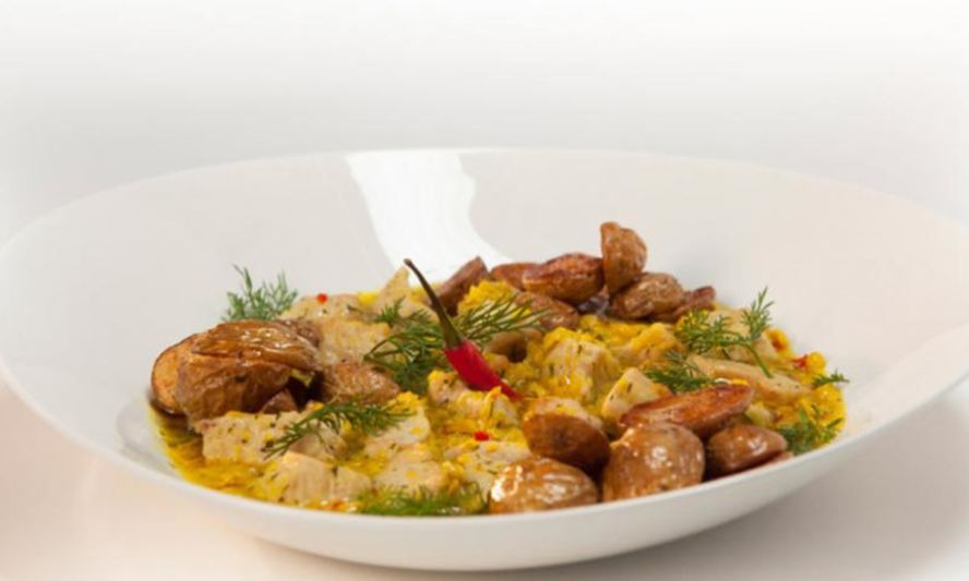 Рецепт гуляш из индейки в кукурузном соусе