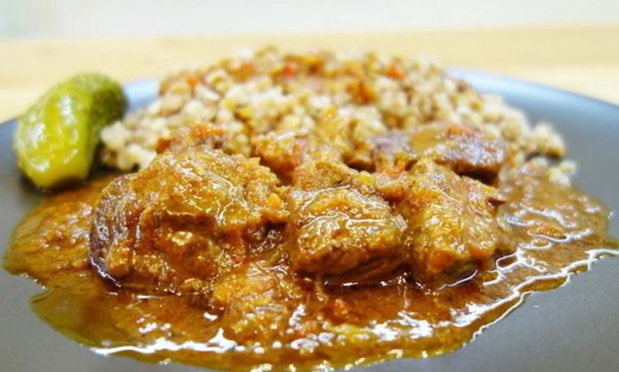 Рецепт гуляш из свинины на темном пиве