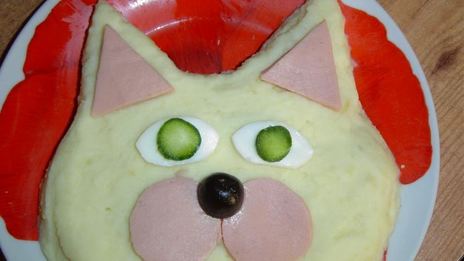 картофельное пюре кот