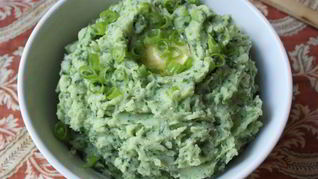 Картофельное пюре со шпинатом