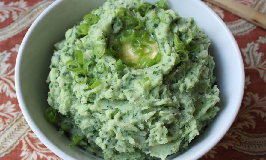 Рецепт картофельное пюре со шпинатом