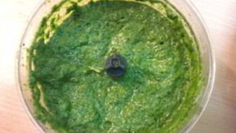 картофельное пюре со шпинатом