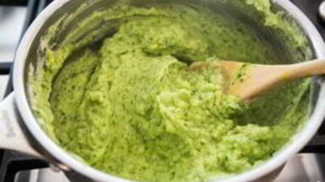 картофельное пюре со шпинатом