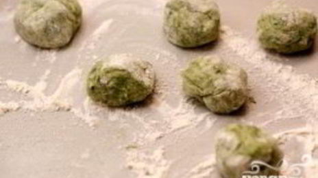 картофельные клецки со шпинатом