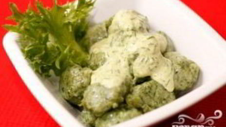 картофельные клецки со шпинатом