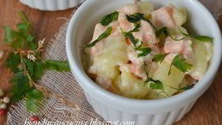 Картофельные ньокки с соусом из лосося