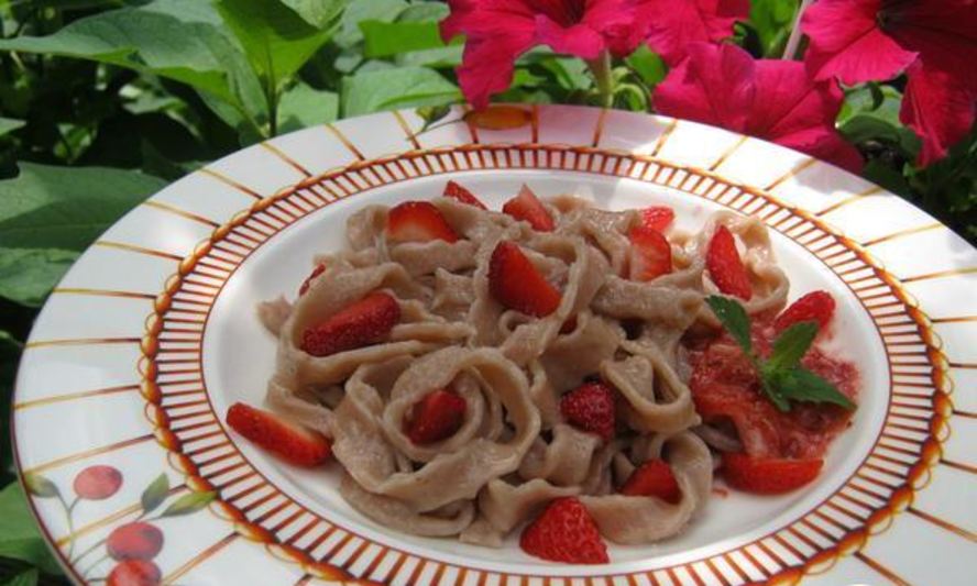 Рецепт клубничная лапша