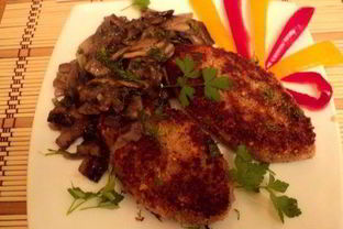 Фасолевые котлеты с грибами