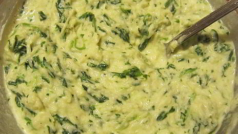 картофельные котлетки с творогом и шпинатом