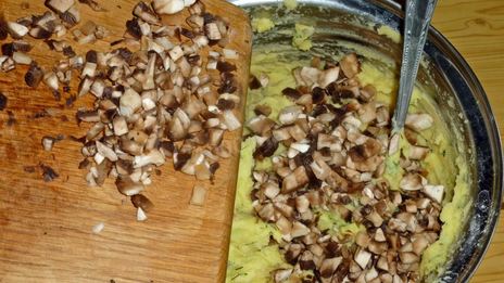 картофельные котлеты с грибами