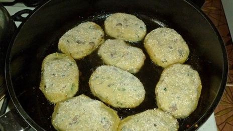 картофельные котлеты с грибами
