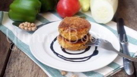 котлеты из нута и кабачка