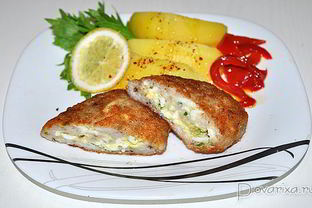 Котлеты из пангасиуса с яйцом и сыром