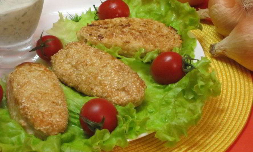 Рецепт куриные котлеты сезам, откройся