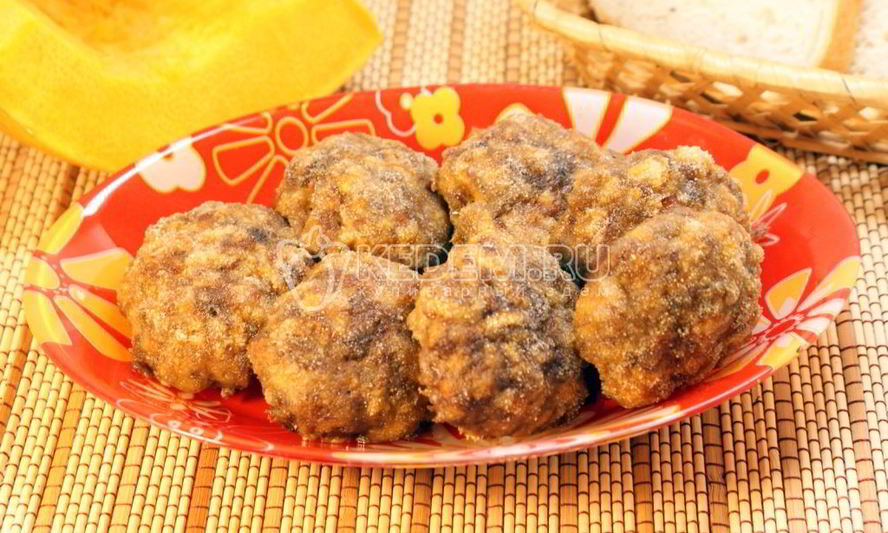 Рецепт мясные котлеты с тыквой