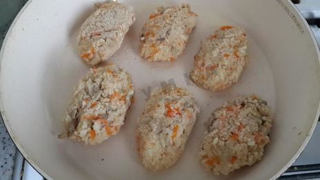 постные котлеты из риса с грибами