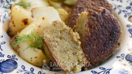 вегетарианские котлетки с гречкой и картофелем