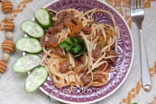 Лапша с говядиной