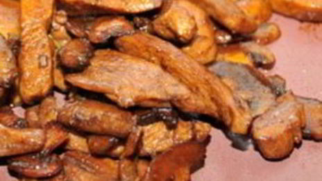 лапша с курицей и грибами