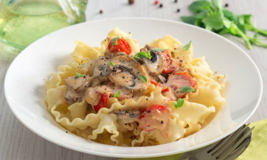 Рецепт лапша со сливочным соусом