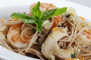 Лапша соба с креветками