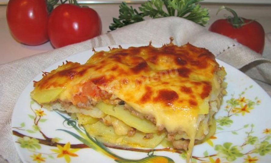 Рецепт картофельная лазанья с фаршем в духовке