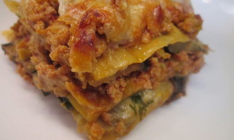 Рецепт лазанья болоньезе с баклажанами и кабачками