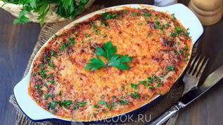 Лазанья из кабачков с фаршем