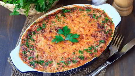 лазанья из кабачков с фаршем