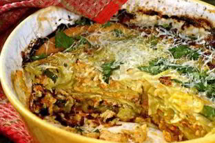 Лазанья из капусты с куриным фаршем