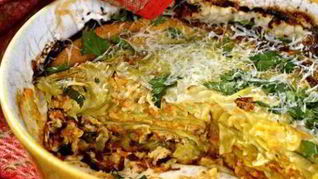Лазанья из капусты с куриным фаршем