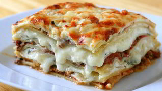 Лазанья с фаршем и грибами