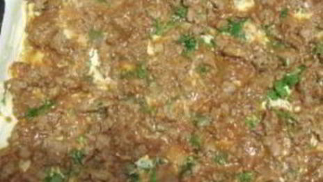 лазанья с фаршем и помидорами