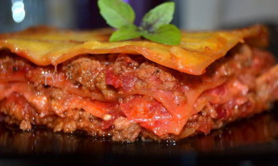 Рецепт лазанья с гламурным соусом