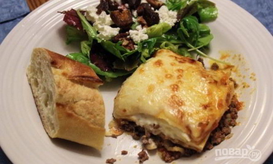 Рецепт лазанья с готовыми листами