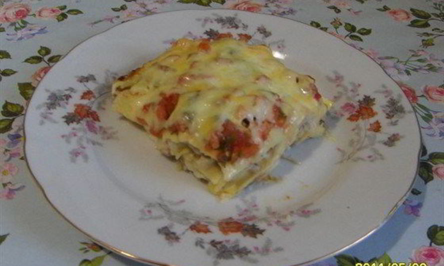 Рецепт лазанья с грибами и куриным филе