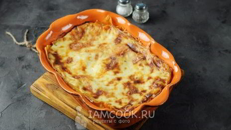 лазанья с грибами и сыром