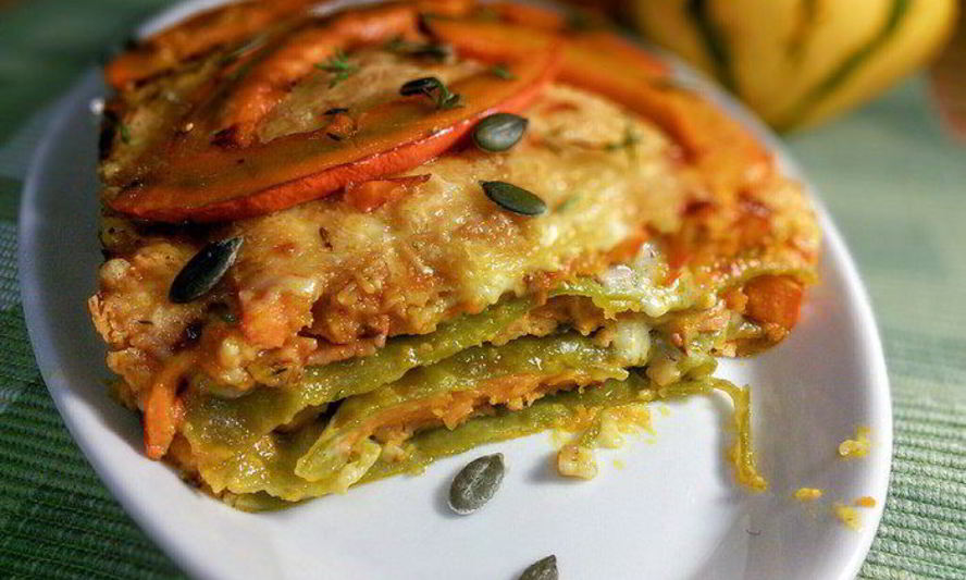 Рецепт лазанья с карамелизированной тыквой