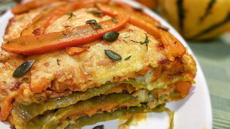 лазанья с карамелизированной тыквой