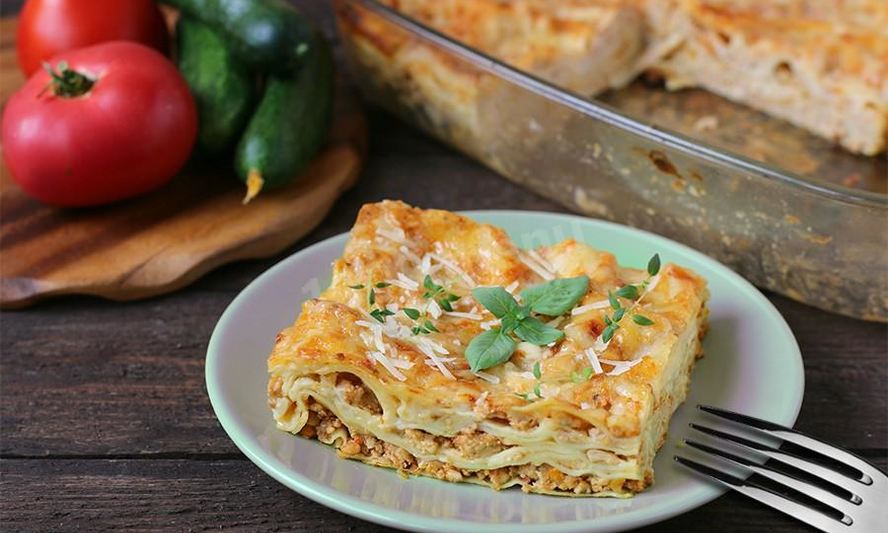 Рецепт лазанья с куриным фаршем