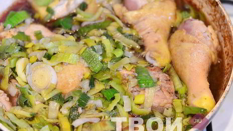 лазанья с курицей и грибами